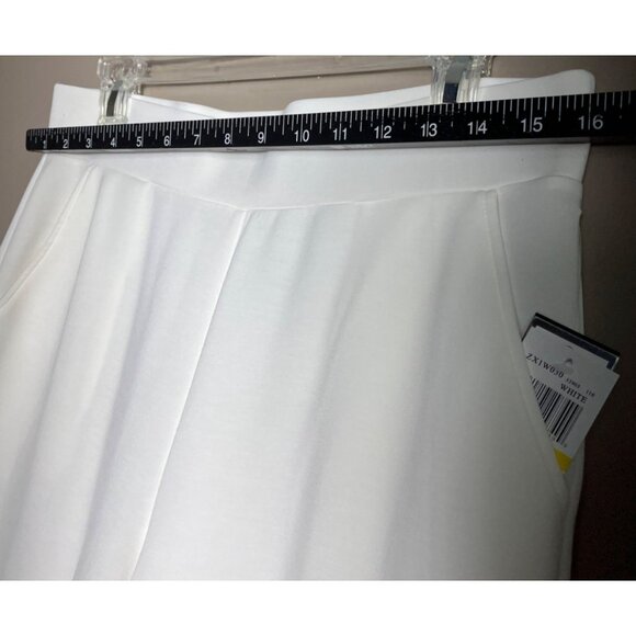 NWT Cable & Gage Pants Ivory Wide Leg Sport Sandwashed Modal Knit Pullon Women M - Picture 5 of 8